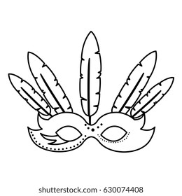 Carnival mask isolated icon