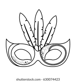 Carnival mask isolated icon
