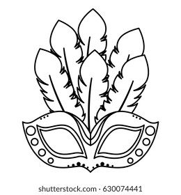 Carnival mask isolated icon