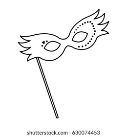 Carnival mask isolated icon