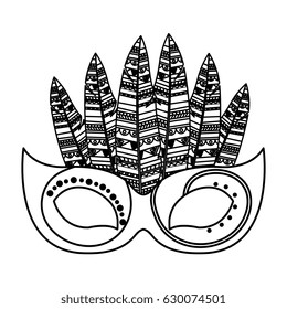 Carnival mask isolated icon