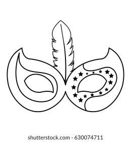 Carnival mask isolated icon