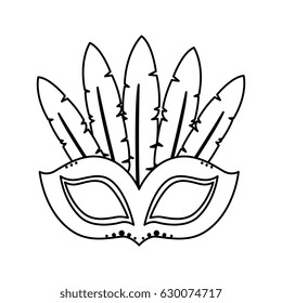 Carnival mask isolated icon