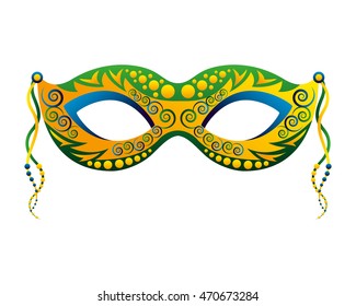 carnival mask isolated icon vector illustration design