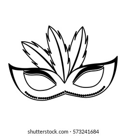 carnival mask isolated icon vector illustration design
