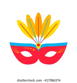 Carnival mask isolated on white background.Vector illustration