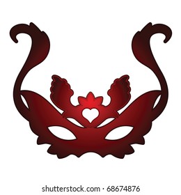 Carnival Mask isolated on white. Vector illustration