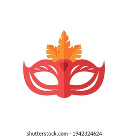 Carnival mask isolated. Vector illustration isolated on white background.