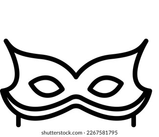 Carnival mask item party fully editable vector icon

