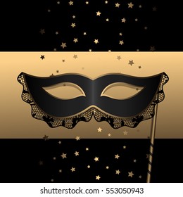 carnival mask with lace