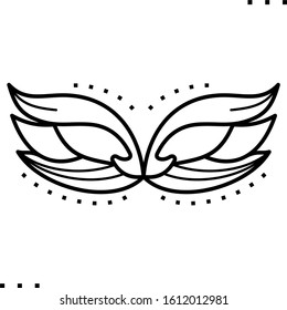 Carnival Mask line art icon
