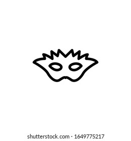 Carnival mask line icon, outline vector sign, linear style  isolated on white. Masquerade symbol, logo illustration. Editable stroke on white background