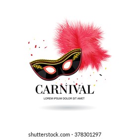 carnival mask logo design