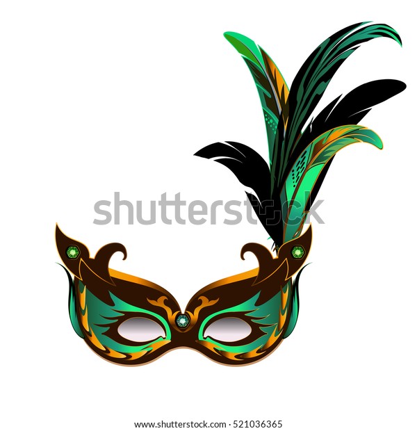 Carnival Mask Mardi Gras Decorated Feathers Royalty Free Stock Image