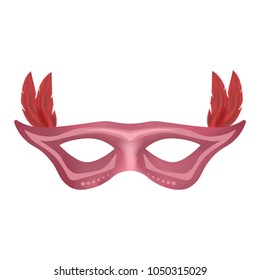 Carnival mask mockup. Realistic illustration of carnival mask vector mockup for web