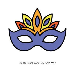 Carnival mask mystery vector illustration