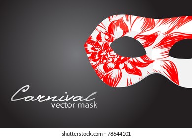 Carnival mask on dark background