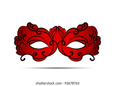 Carnival mask on white background