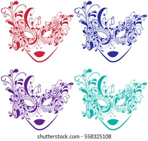 Carnival mask with ornament