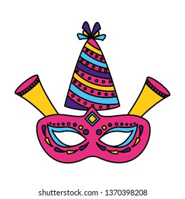 carnival mask party hat