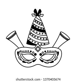 carnival mask party hat