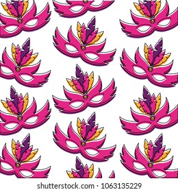 carnival mask pattern background