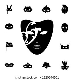 Carnival mask with a pattern icon. Detailed set of carnival masks icons. Premium quality graphic design icon. One of the collection icons for websites, web design, mobile app on white background
