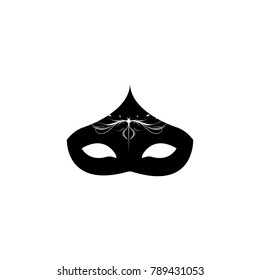 Carnival mask with a pattern icon. Carnival element icon. Premium quality graphic design icon. Baby Signs, outline symbols collection icon for websites, web design, mobile on white background