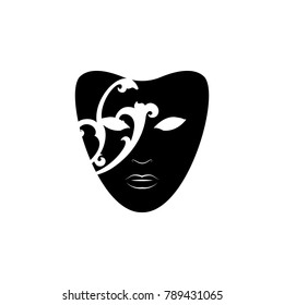 Carnival mask with a pattern icon. Carnival element icon. Premium quality graphic design icon. Baby Signs, outline symbols collection icon for websites, web design, mobile on white background