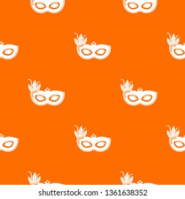 Carnival mask pattern vector orange for any web design best