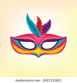Carnival mask premium vector illustration