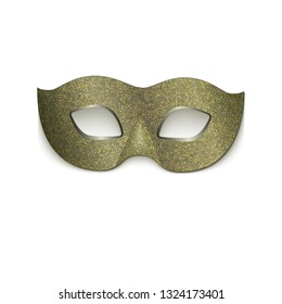 Carnival mask with shiny glitter texture. Venetian carnival mardi gras party. American New Orleans Fat Tuesday celebration. Australian Mardi Gras parade. Vector Design with carnival symbol 