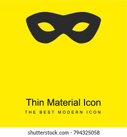 Carnival mask silhouette bright yellow material minimal icon or logo design