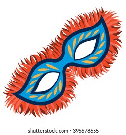 Carnival mask a simple drawing.