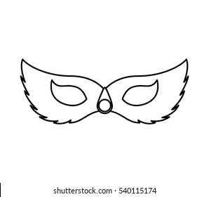carnival mask tropical icon vector illustration design