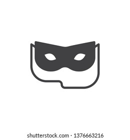 Carnival mask vector icon. filled flat sign for mobile concept and web design. Party mask glyph icon. Symbol, logo illustration. Pixel perfect vector graphics