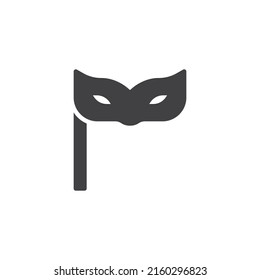 Carnival mask vector icon. filled flat sign for mobile concept and web design. Party eye mask glyph icon. Symbol, logo illustration. Vector graphics