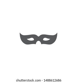 Carnival mask vector icon symbol isolated on white background