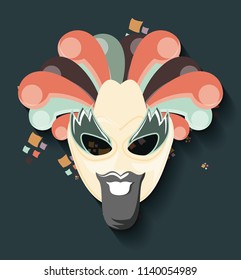 carnival mask vintage icon