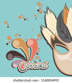 carnival mask vintage icon