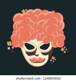 carnival mask vintage icon