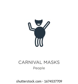 Carnival masks icon vector. Trendy flat carnival masks icon from people collection isolated on white background. Vector illustration can be used for web and mobile graphic design, logo, eps10