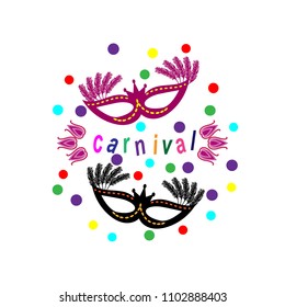 Carnival masks vector design