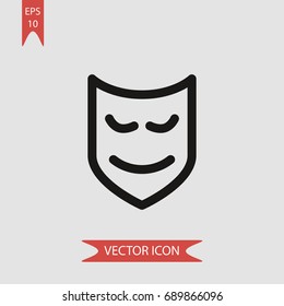 Carnival masks vector icon, illustration symbol