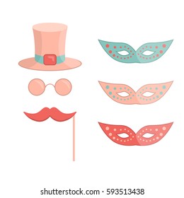 Carnival masks. Vector illustration.