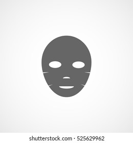 Carnival Masquerade Mask Flat Icon On White Background