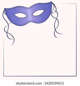 Carnival or masquerade mask vector party invitation design