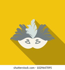 Carnival, masquerade, party and festive accessories. Mask in the form of a silhouette of the face, with decorative patterns and ornaments. Masquerade colorful masks.