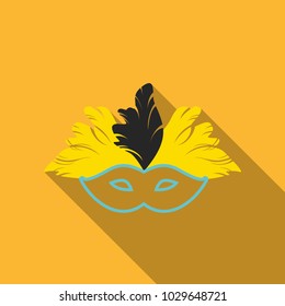Carnival, masquerade, party and festive accessories. Mask in the form of a silhouette of the face, with decorative patterns and ornaments. Masquerade colorful masks.