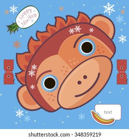carnival monkey mask